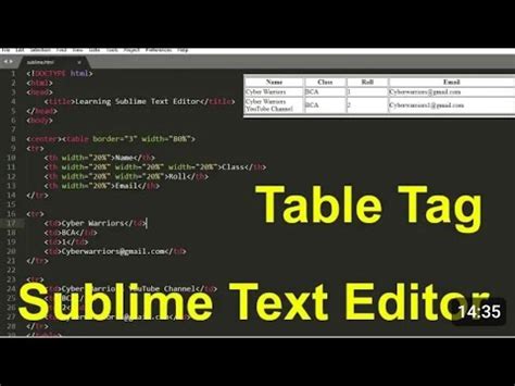 Résultat d’images pour How to Create a Table in Sublime