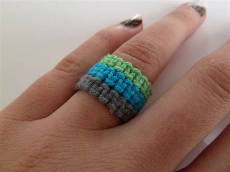 Afbeeldingsresultaten voor Macrame Ring Tutorial