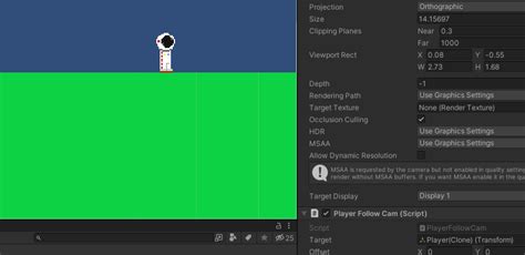 How to Make Camera Follow Player Unity 2D ਲਈ ਪ੍ਰਤੀਬਿੰਬ ਨਤੀਜਾ