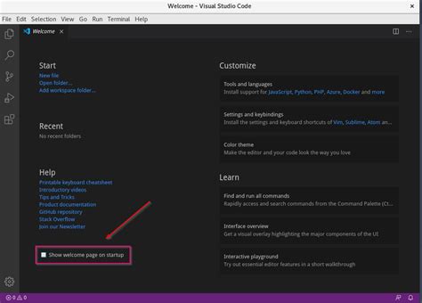 Image result for Visual Studio Code Starting Page