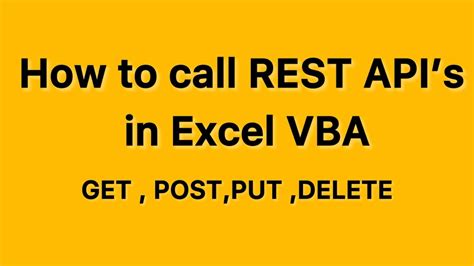 Image result for API Excel VBA