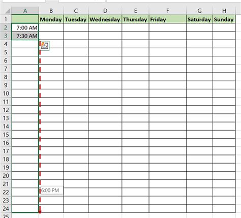Image result for Make a Schedule Using Excel