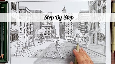 Afbeeldingsresultaten voor One Point Perspective Street Scene