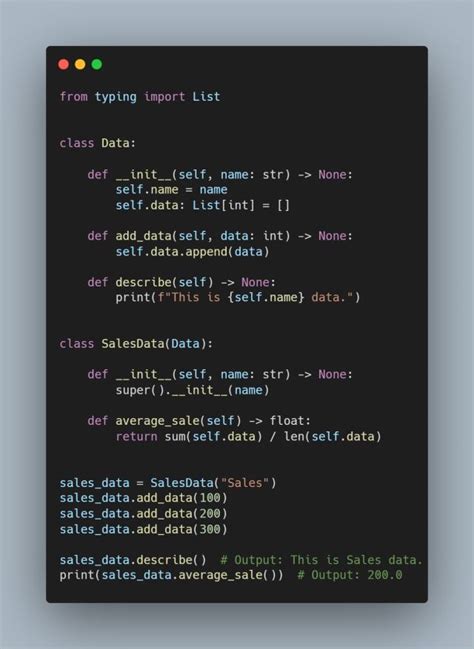 Inheritance Example.py に対する画像結果