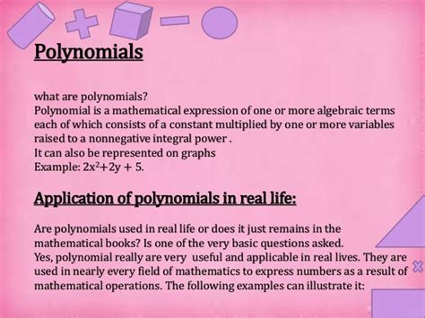 Image result for Polynomials Explained