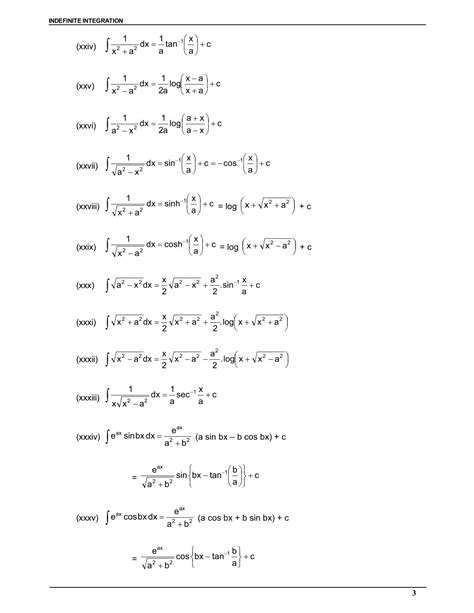 Image result for Class 12 Maths Integration All Formulas BAC to IIT Lavel