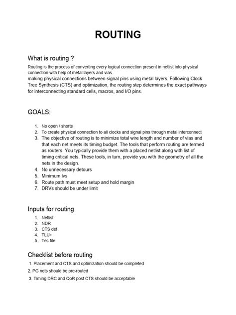 Image result for Routing Guide Sample