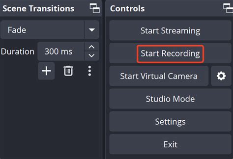 Image result for Start Recording OBS