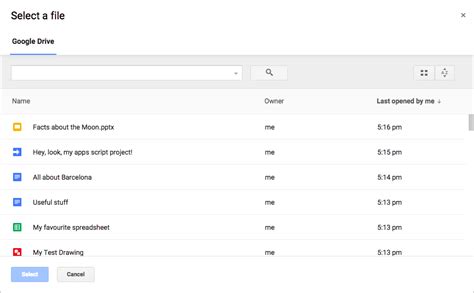 Afbeeldingsresultaten voor Open File Picker in Google Docs
