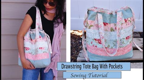 Image result for Drawstring Tote Bag Pattern