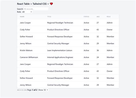 Image result for React Table Design