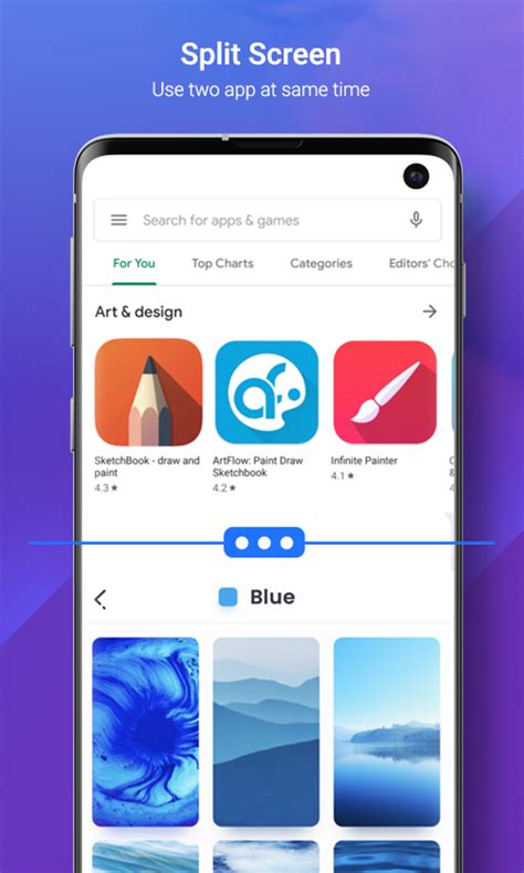 Toradh íomhá ar Android Multitasking