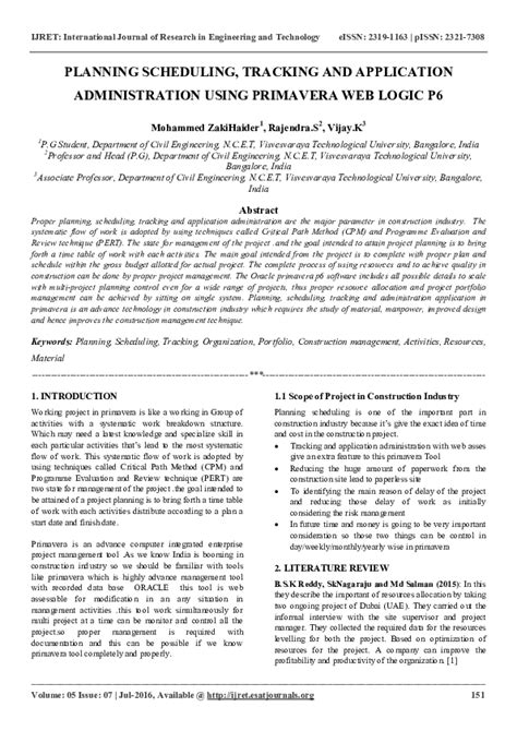 Toradh íomhá ar Application of Primavera P6