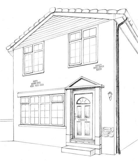 Image result for Perspective Drawing of a House