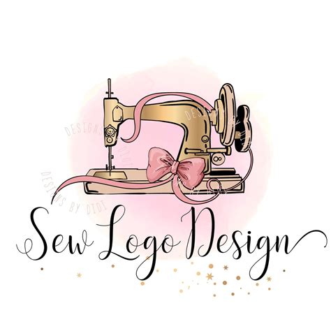 Sewing Machine Logo, Vintage Sewing Machine, Logo Watercolor Sew ...