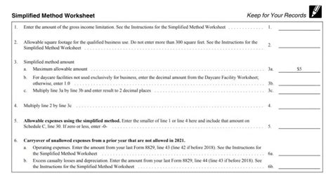 1040 Simplified Method Worksheet に対する画像結果
