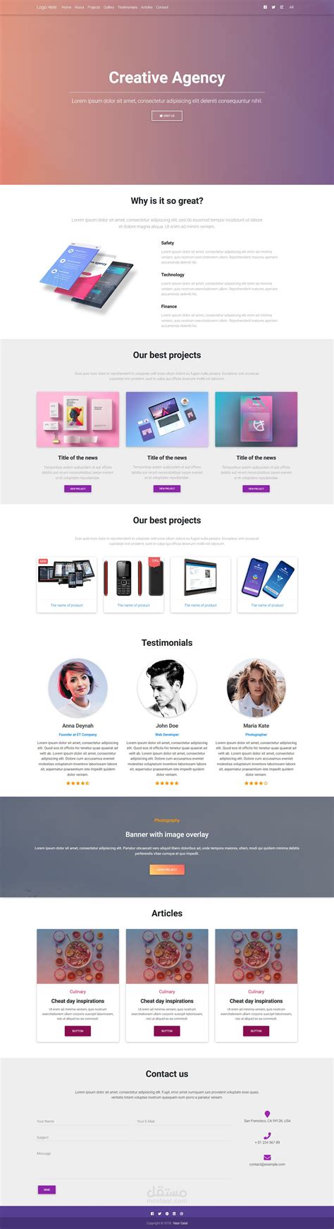 Toradh íomhá ar HTML5 CSS3 Portfolio