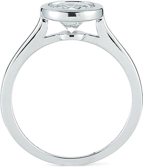 Solitaire Bezel Set Diamond Engagement Ring UR8958