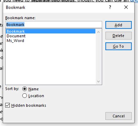 How to Add Bookmarks in Word에 대한 이미지 결과