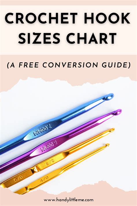 Afbeeldingsresultaten voor Different Size Crochet Hooks