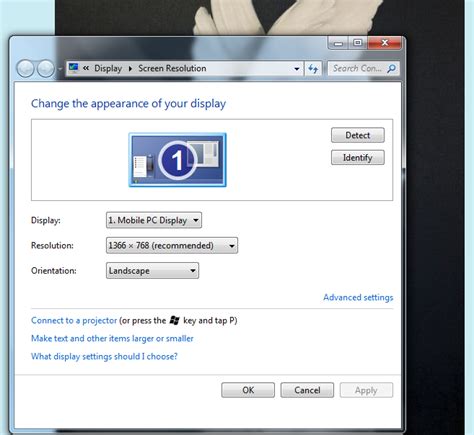 Adjust Screen Resolution Control Panel に対する画像結果