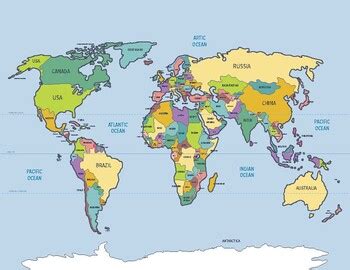 Image result for 8.5 X 11 Printable World Map