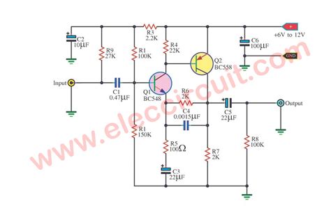 Image result for Preamplifier Circuit Diagram