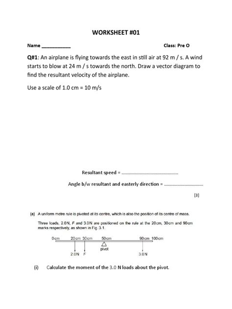 Image result for Printable Physics Worksheets