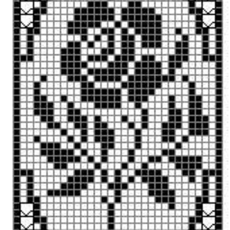 Image result for Filet Crochet Rose Chart
