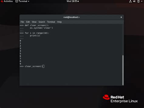 Clear Screen in Python Shell に対する画像結果