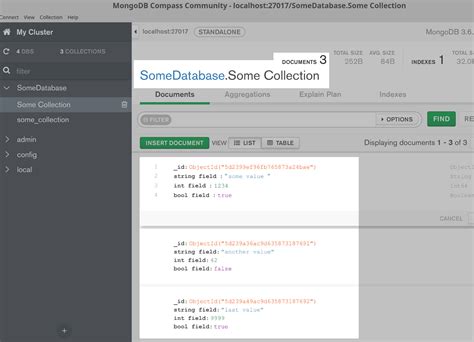 Toradh íomhá ar MongoDB Query UI