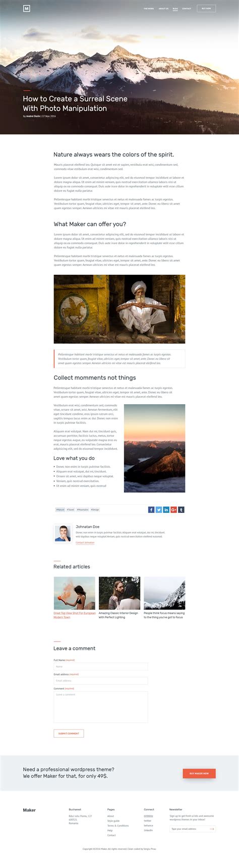 Image result for Blog Article Page Layout HTML