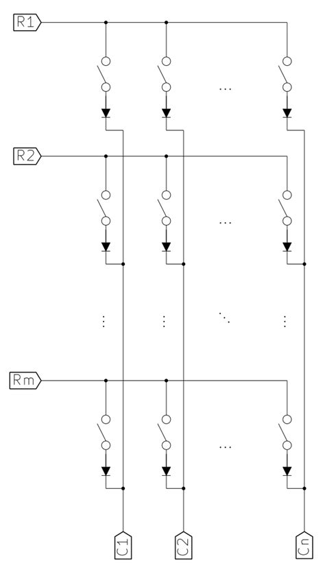 Image result for Keyboard Matrix with Diode Wiring-Diagram