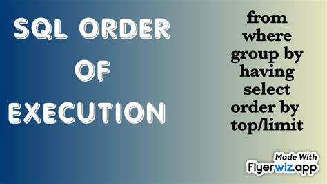 Toradh íomhá ar Order of Wriiting vs Order of Executing SQL