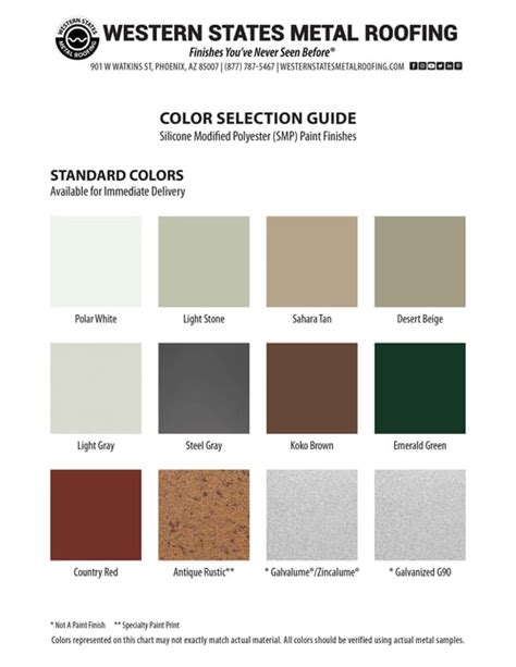 Image result for Tin Roof Color Chart