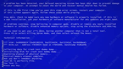 Image result for Blue Screen of Death Prank Operator Error