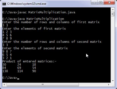 Toradh íomhá ar I Know Java Matrix