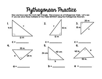 Toradh íomhá ar Pythagorean Theorem Number Sets