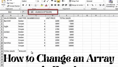 Edit Array in Excel に対する画像結果