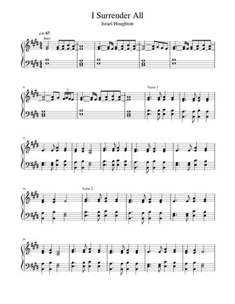 Image result for I Surrender All Notes