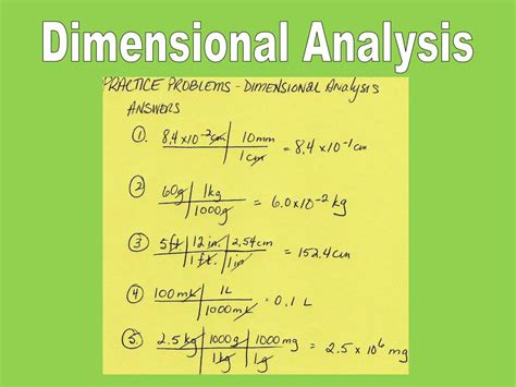 Image result for Things Needed to Do Dimensional Analysis