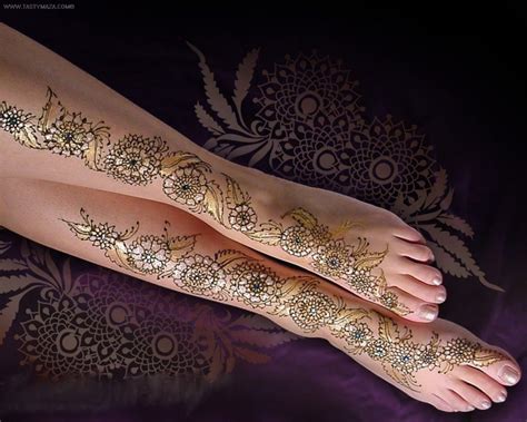 Glitter Mehendi design for foot | Download Free Glitter Mehendi design ...