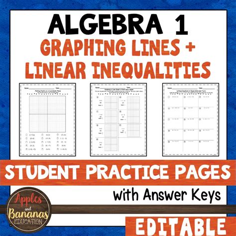 Image result for Graphing Linear Functions Worksheet Algebra 1
