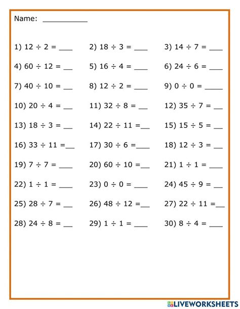 Image result for Beginning Division Worksheets Free