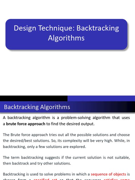 Image result for Algorithms. It Backtracking