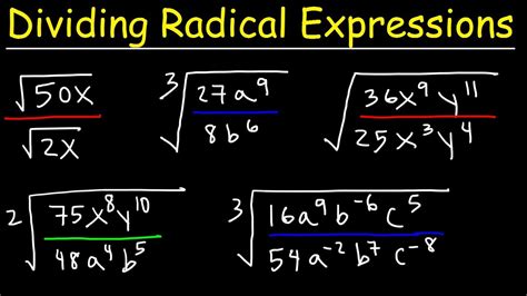 Afbeeldingsresultaten voor Dividing Square Roots