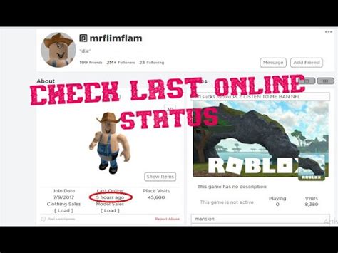 Image result for How to Know When Someone Was Last in Roblox
