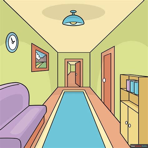 Image result for 2-Point Perspective Hallway