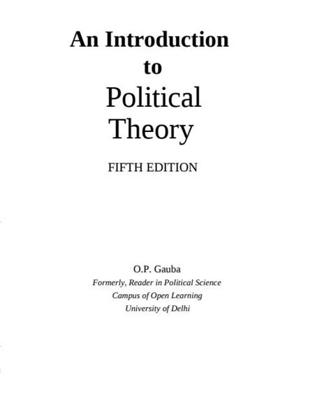 Image result for Introduction to Theory and Practice of Politics