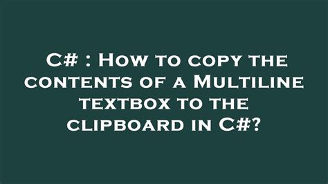 Image result for Copy/Paste Text C#